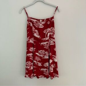 REFORMATION Kendall Mini Dress Safari Print